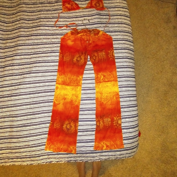 SUMMER BATHING SUITE SET PANTS & BATHING SUITE TOP - Picture 7 of 8